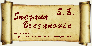 Snežana Brezanović vizit kartica